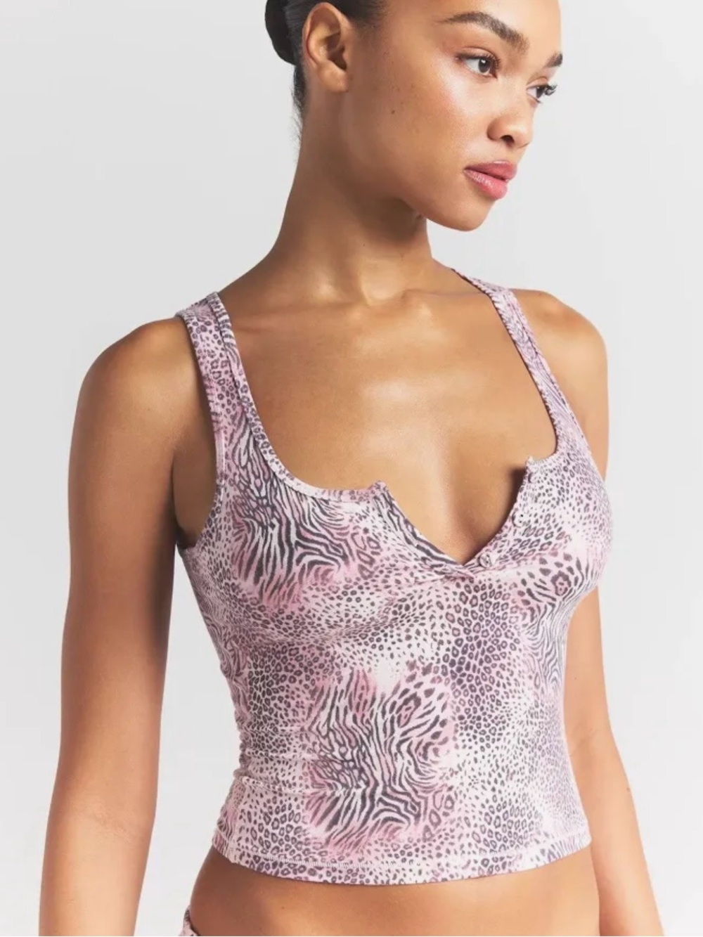 Skims Bloom Mini Multi Animal Print Tank
